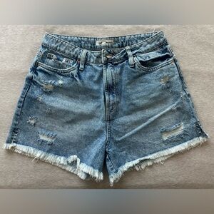 YMI Lightwash Light Distressed Jean Shorts SIZE 11